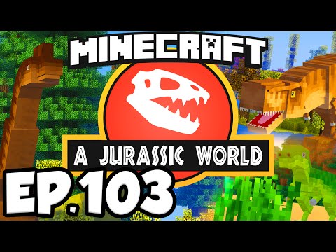 Jurassic World: Minecraft Modded Survival Ep.103 - HERBIVORE DINOSAURS FARM EXPO (Dinosaurs Modpack)