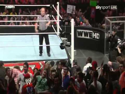 WWE Raw 18/4/11-Randy Orton vs CM Punk WrestleMania ReMatch Pt 1