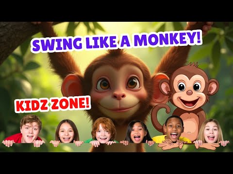 Swing Like a Monkey! � Fun Kids Dance Song | Kid Zone Music Video