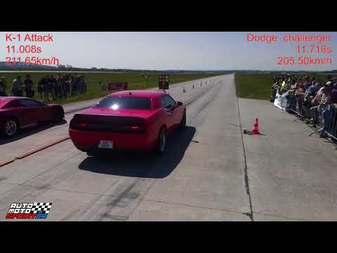 Thumbnail for K-1 Attack vs. Dodge  challenger Drag Race 1/4M (402m), Letiště Hoškovice 5.5.2018, by K-1 Attack