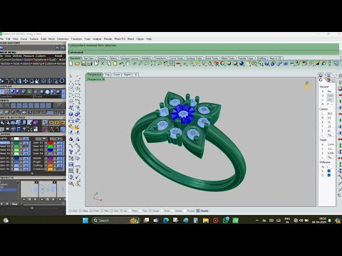 how to make a jewellery design cad Matrix 9.0 rhino 5 🦏 #jewellery #design #cad