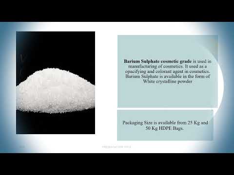 Barium Sulphate Cosmetic Grade, 97%, 25Kg Bag