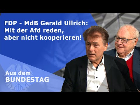 Aus dem Bundestag - FDP, MdB Gerald Ullrich: Mit der Afd reden, aber nicht kooperieren!