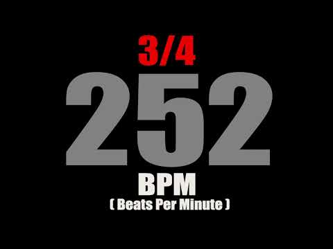Metronome 252 BPM For Time Signature 3/4