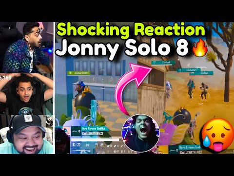 🇮🇳JONATHAN Solo 8 Kills ESL🥵🔥 SOUL GODL SHOCKING Reaction 1v3 CG😱😱 Jelly 1v4