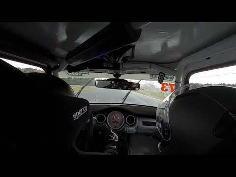 Trening MINI R53 Tor Poznań, deszcz, opona slick