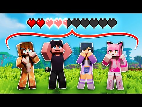 Insane Minecraft Challenge: Share Health Bar?!