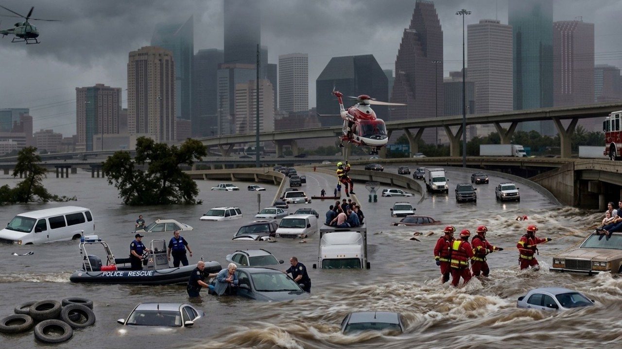 Chaos in Austin, Texas! Massive flooding destroys Homes, Cars in San Antonio and Houston!