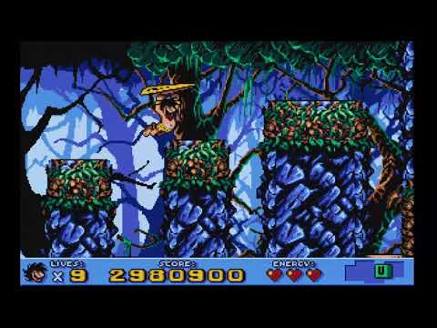 [HD 60fps] Prehistorik 2 (DOS) (Expert) - Level 4 100% - Deep Jungle