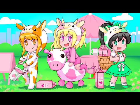 Three Baby Witches Help Neon Strawberry Cow Build Her Dream Shop In Adopt Me Roblox Roleplay - roblox adopt me inventory empty pink