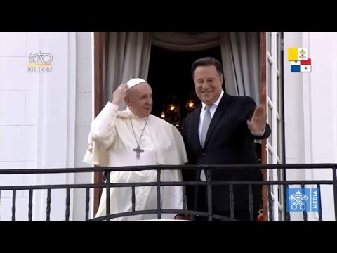 Cérémonie de bienvenue du pape François au Panama