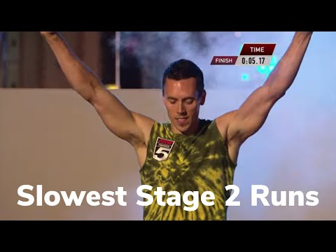 Top 10 Slowest Stage 2 Runs | American Ninja Warrior