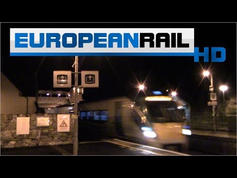 Iarnród Éireann Irish Rail ICR 22000 DMU passes platform 4 at Hazelhatch & Celbridge Station
