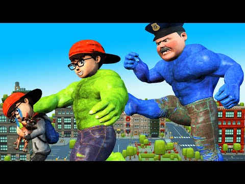 Good Poor Nick Misunderstood Transform Hero Nickhulk Save Police - Scary Teacher 3D Sad Story