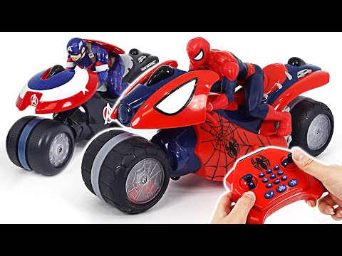 Marvel Avengers Spider-Man U Command Motorcycle! Save Iron Man! | DuDuPopTOY