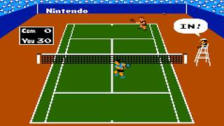 Tennis (Famicom Disk System, 1986) – Singles Game, Full Game Session (Victory Cup Clear) 🎾🏆🥎