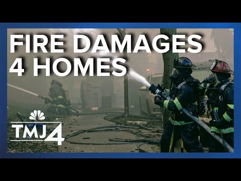 Massive fire in Milwaukee damages 4 homes