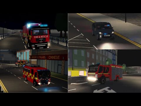HUGE Response To Building Collapse - USAR Convoy, TRU, HART, Officers, EPU - GMFRS Roblox
