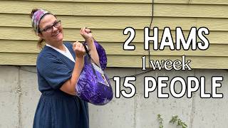 BUDGET MEALS Feeding 15 people all week on 2 HAMS