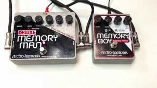 Video thumbnail for Electro Harmonix Deluxe Memory Man XO vs Memory Boy Analog Delay by shnobel
