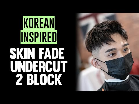 Korean Inspired | 2 Block Skin Fade Undercut Men's...