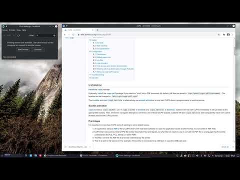 ArcoLinux : 1953 How to activate the service to print aka cups