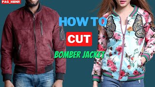 HOW TO CUT BOMBER JACKET ¦ Jacket Cutting #jacket #pattern