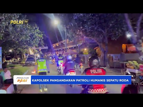 KAPOLSEK PANGANDARAN PATROLI HUMANIS DENGAN SEPATU RODA / INLINE SKATE