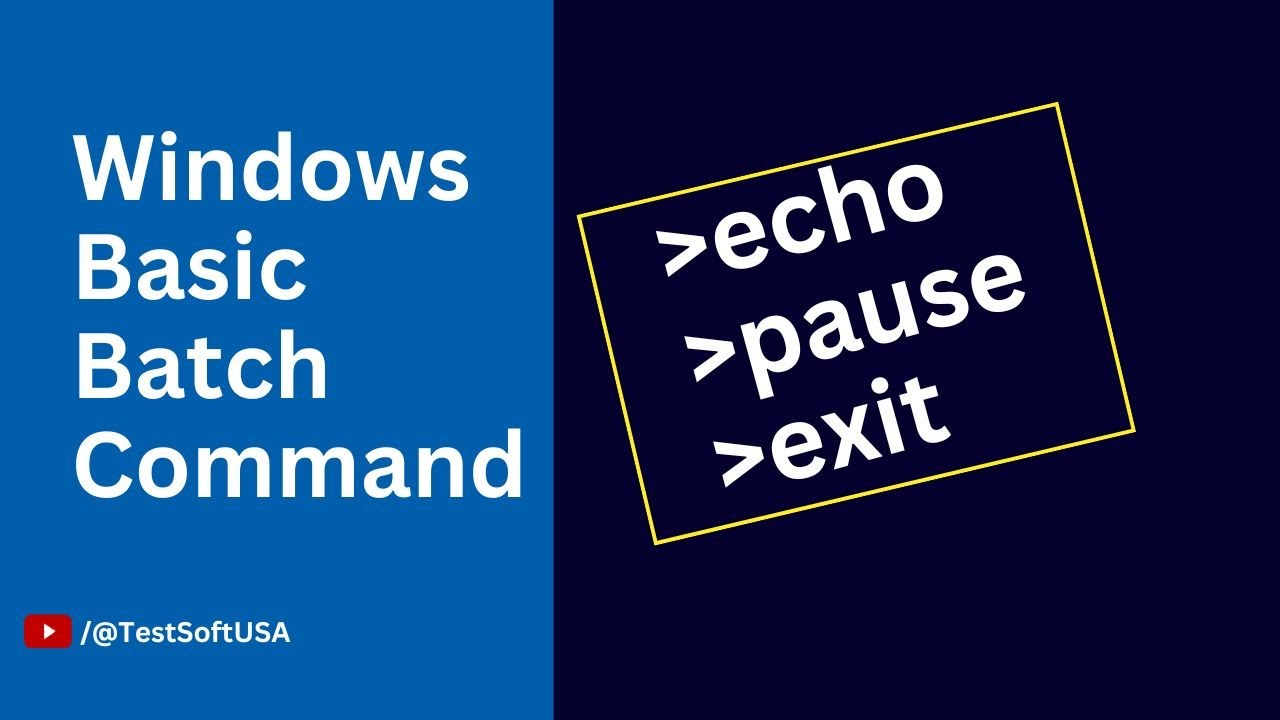 How to execute Basic Batch File Commands Echo, Pause, and Exit?