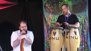 &quot;Satellite Dance &quot; ASIAN STARS TRIO live Didgeridoo Concert Teflon Fonfara 2018 goa psychedelic