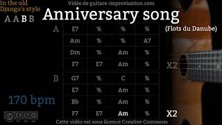 Anniversary Song (Flots du Danube) (170 bpm) - Gypsy jazz Backing track / Jazz manouche