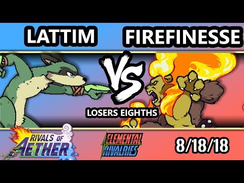 ER - Lattim (Maypul) Vs. Firefinesse21 (Zetterburn) - Rivals of Aether Losers Top 8