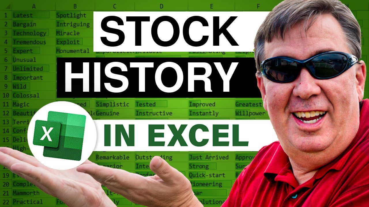 STOCKHISTORY Function In Excel Episode 2334 MrExcel Message Board