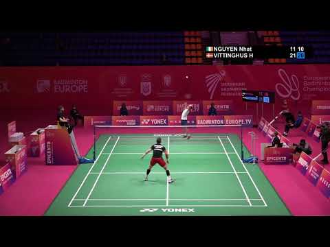 Match Point - Nhat Nguyen vs Hans-Kristian Solberg Vittinghus - MS R16 #EBC21​​​​​​​