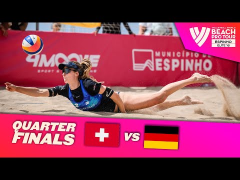 Hüberli T./Brunner M. vs. Müller S./Tillmann C. - Quarter Finals | Espinho 2024 #BeachProTour