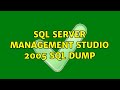 SQL Server Management Studio 2005 SQL Dump