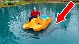 RIVER MONSTER IN POND!! (CAUGHT ON CAMERA)