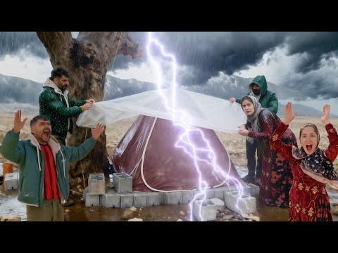 Pregnant nomad battles deadly storms to give birth in the wilderness