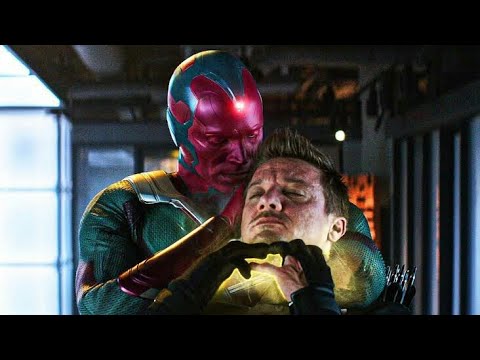 Wanda and Hawkeye VS Vision : Captain America Civil War (2016) 4K.