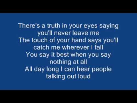 When You Say Nothing At All, - ฺBY - Ronan Keating,  เมื่อคุณไม่พูดอะไรเลย ทางของฉันมีเดิน