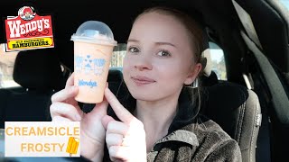 lets try WENDYS  **NEW** creamsicle frosty | creamsicle popsicle | review | taste test