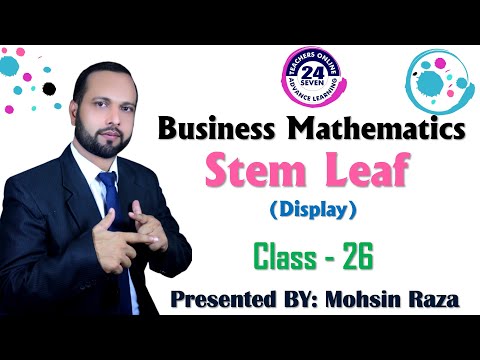 MTH302 Short Lecture - 26 | VU Short Lecture | Stem and Leaf Display in (Urdu / Hindi)