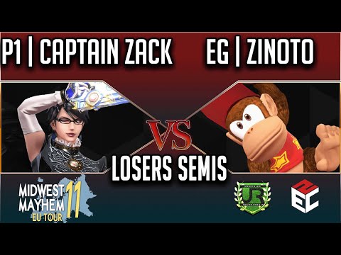 Midwest Mayhem 11 LOSERS SEMIS - P1 | Captain Zack (Bayonetta) vs EG | Zinoto (Diddy Kong)