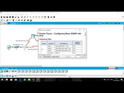 6.4.3.4 Packet Tracer - Configuring Basic EIGRP with IPv6 Routing || Reyhan Alfianda 1712300092