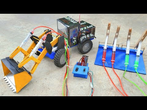 Make a Amazing Wheel Bulldoze DIY Working Model Hydraulic RC 467zx jcb Loader