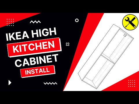 Ikea metod high kitchen cabinet installation