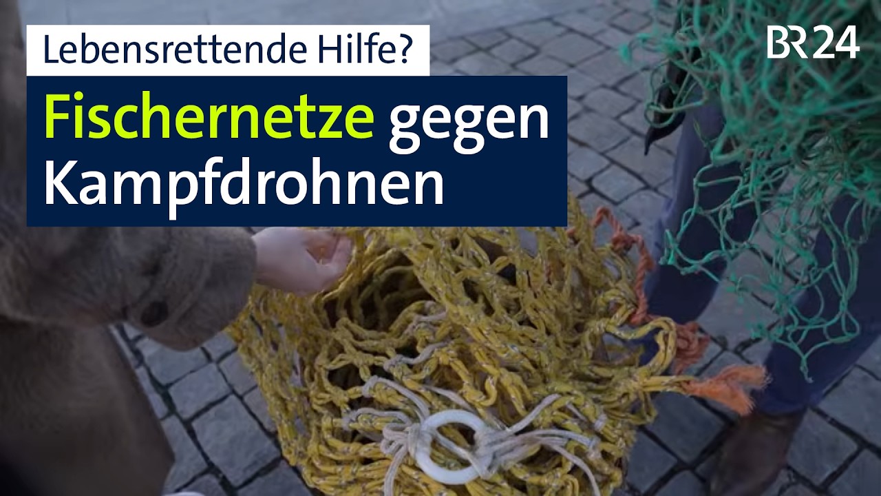 Schutz gegen Kampfdrohnen – mit einfachen Fischernetzen | Abendschau | BR24