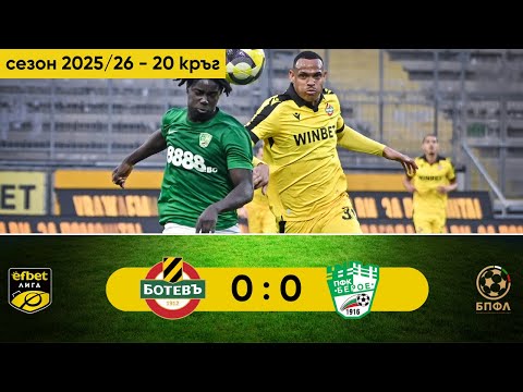 Ботев Пловдив - Берое 0:0 (20 кръг, efbet Лига, сезон 2025/26)