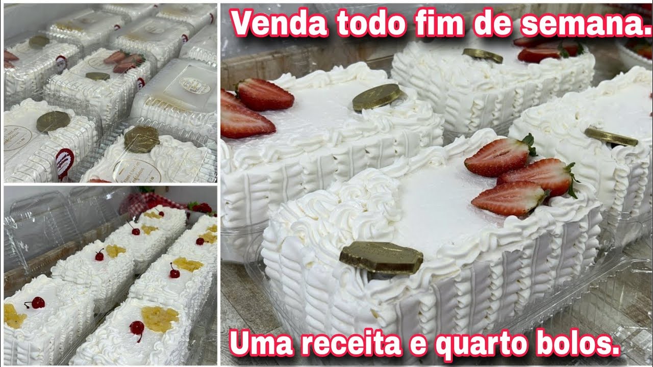 TENHA RENDA COM BOLOS A PRONTA ENTREGA - PRODUÇÃO DE BOLOS - RECEITA COMPLETA 5 LEITES COM  MORANGO🍓