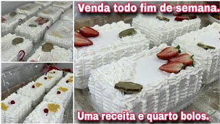 TENHA RENDA COM BOLOS A PRONTA ENTREGA - PRODUÇÃO DE BOLOS - RECEITA COMPLETA 5 LEITES COM  MORANGO🍓